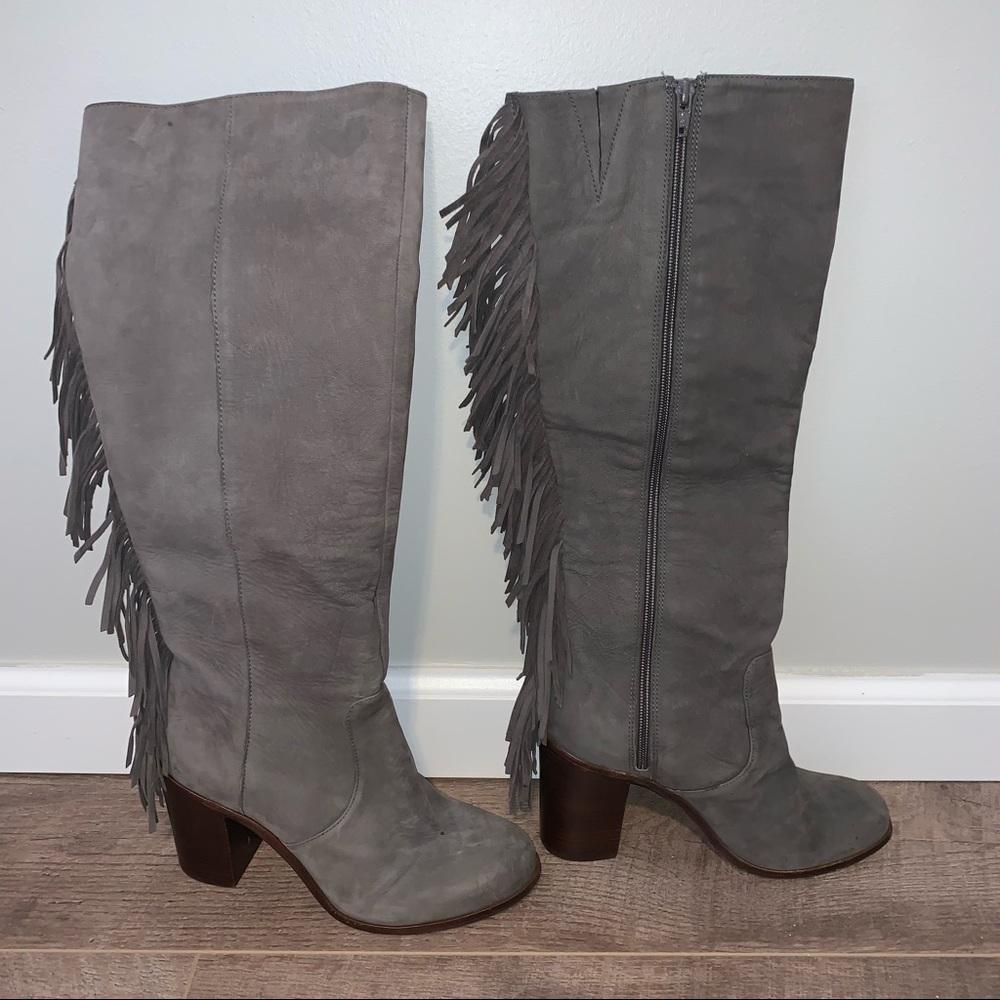 Gianni Bini Tall Fringe Boots